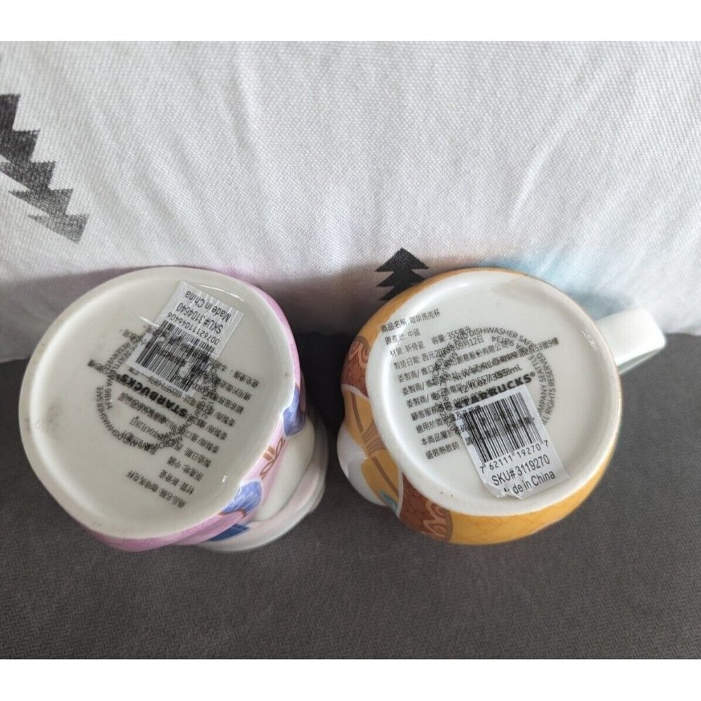 Starbucks EXCLUSIVE Taiwan Beigang God series Mugs Set Of 2 BRAND NEW 12oz - Picture 7 of 9